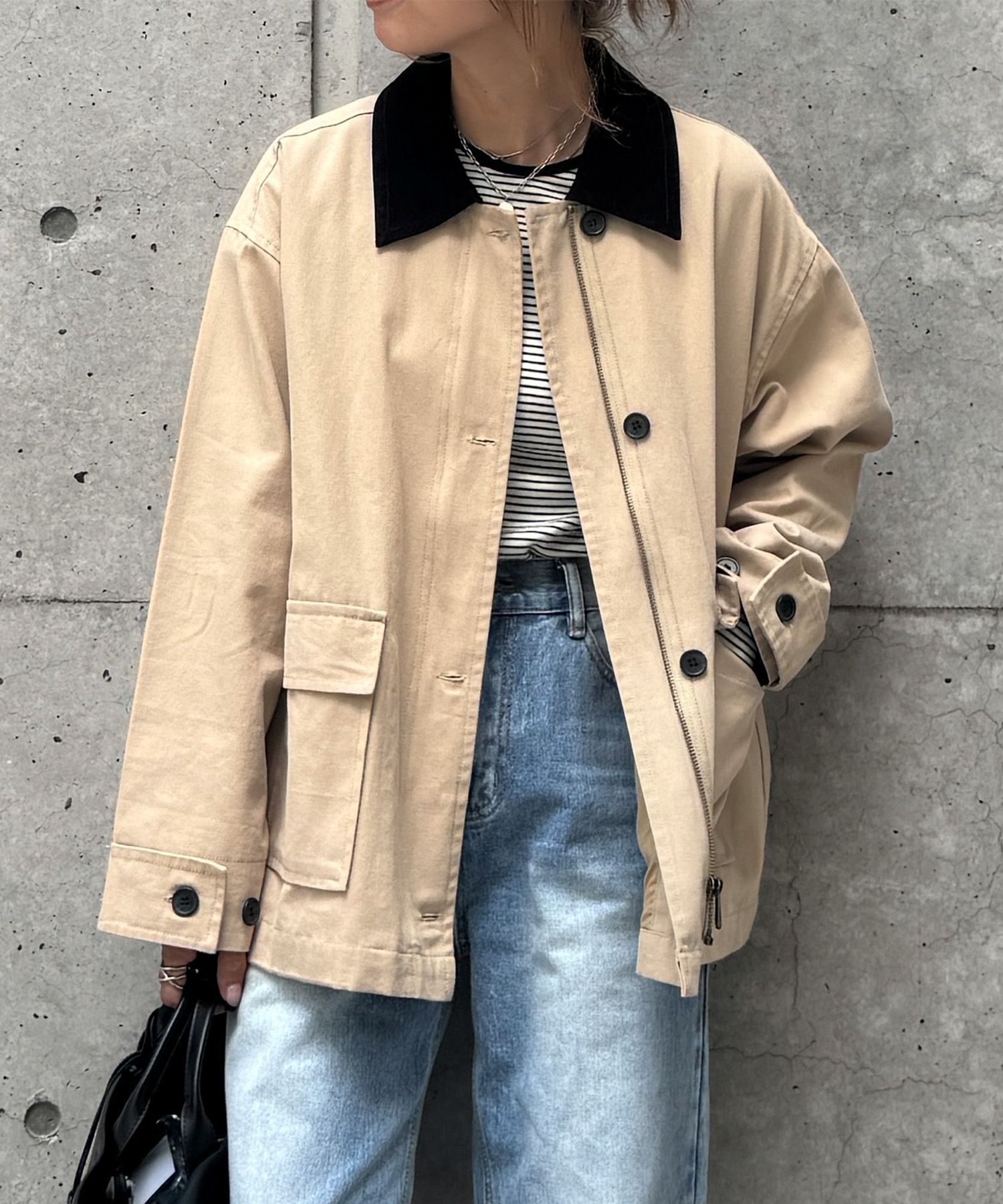 ボアカラーレザージャケット | Boa collar leather jacket (chiica select)