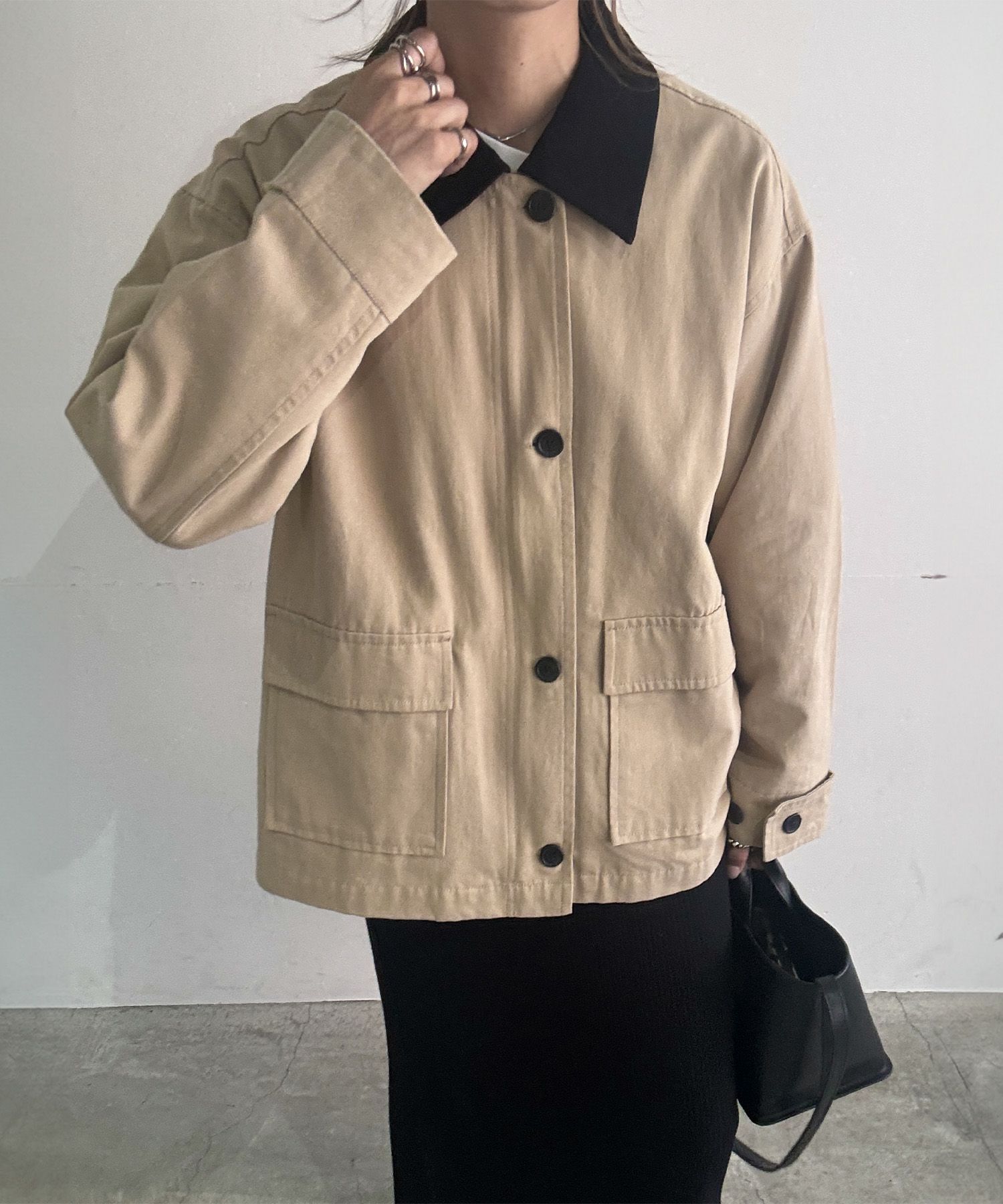 ステンカラーコットンジャケット | Soutien collar cotton jacket