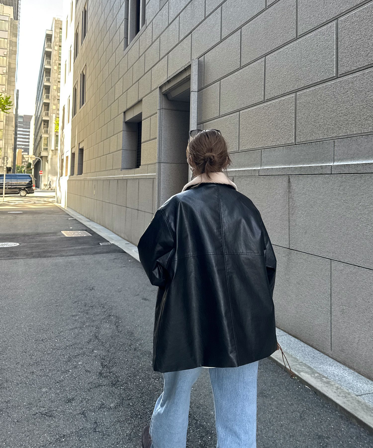 ボアカラーレザージャケット | Boa collar leather jacket (chiica select)