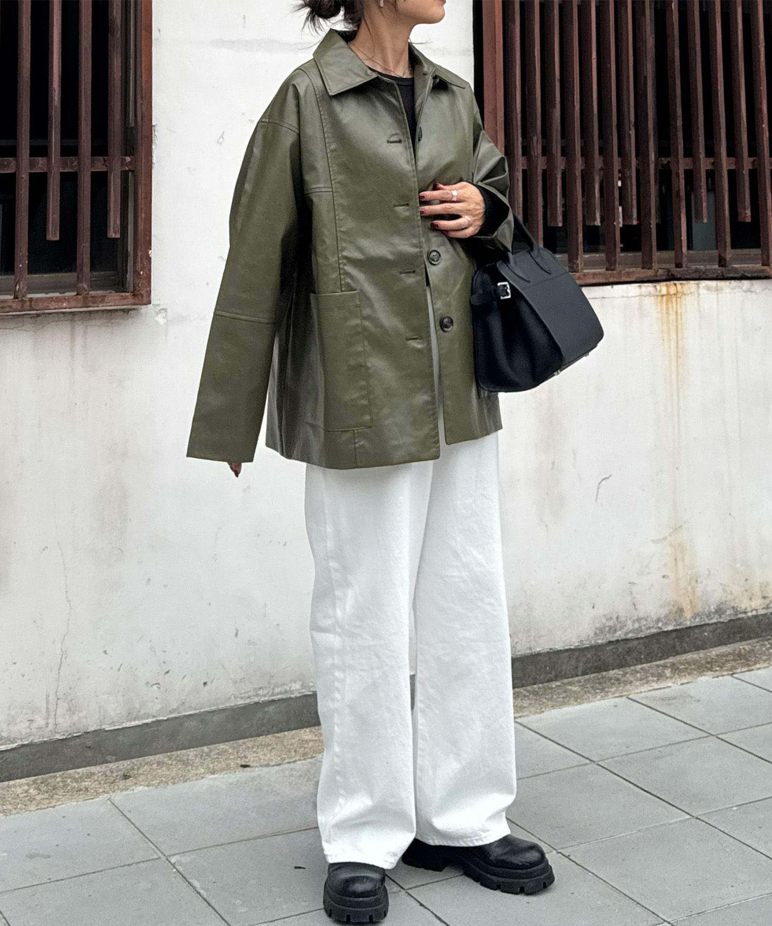 ボアカラーレザージャケット | Boa collar leather jacket (chiica select)
