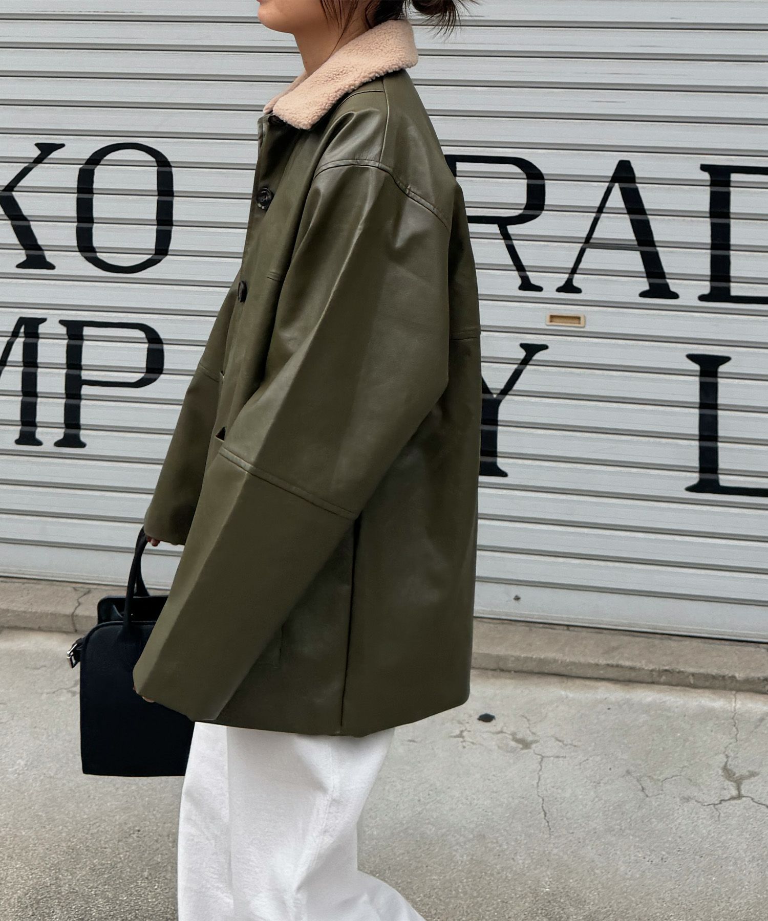 ボアカラーレザージャケット | Boa collar leather jacket (chiica select)
