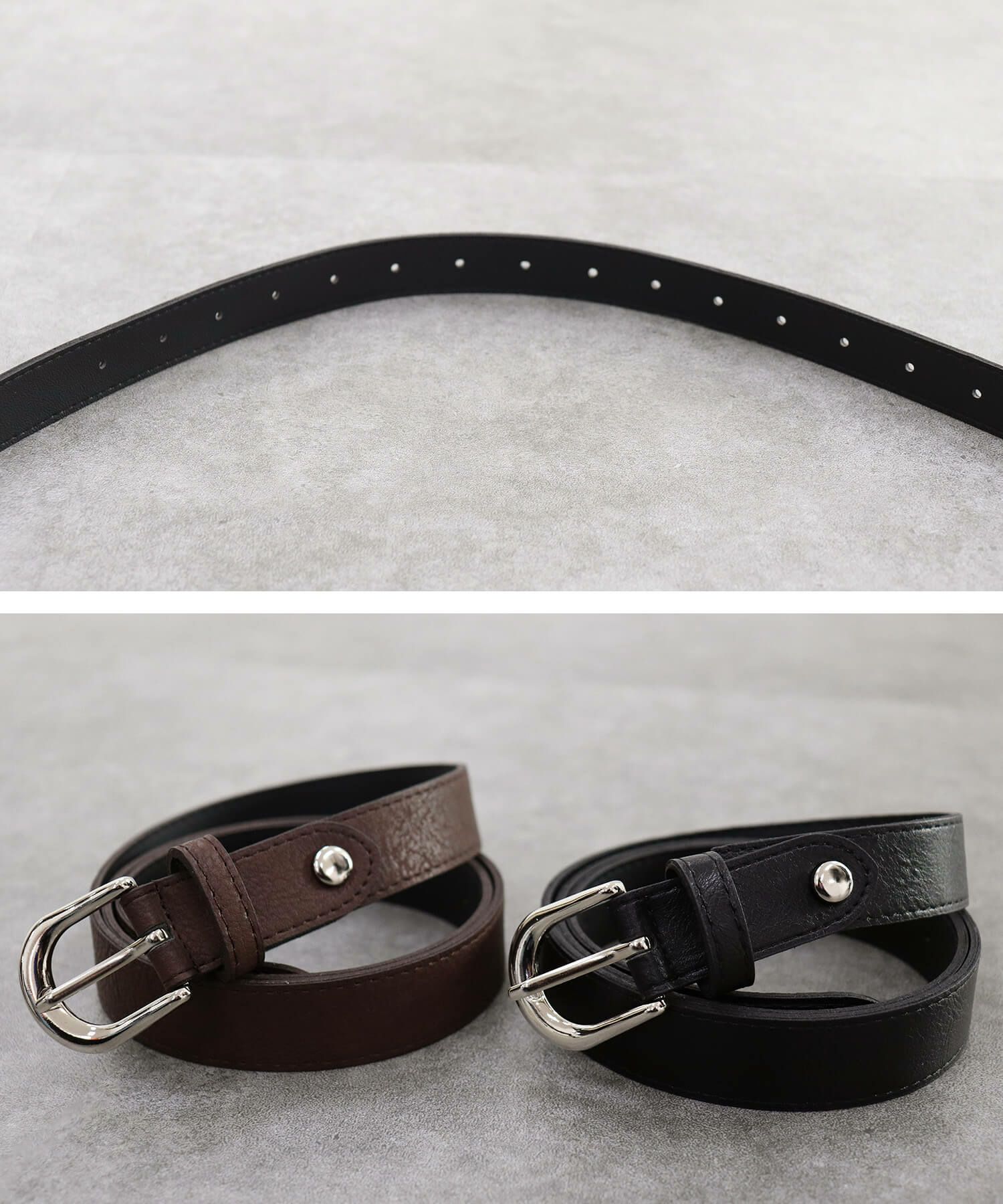 ベーシックフェイクレザーベルト | Basic fake leather belt (isook