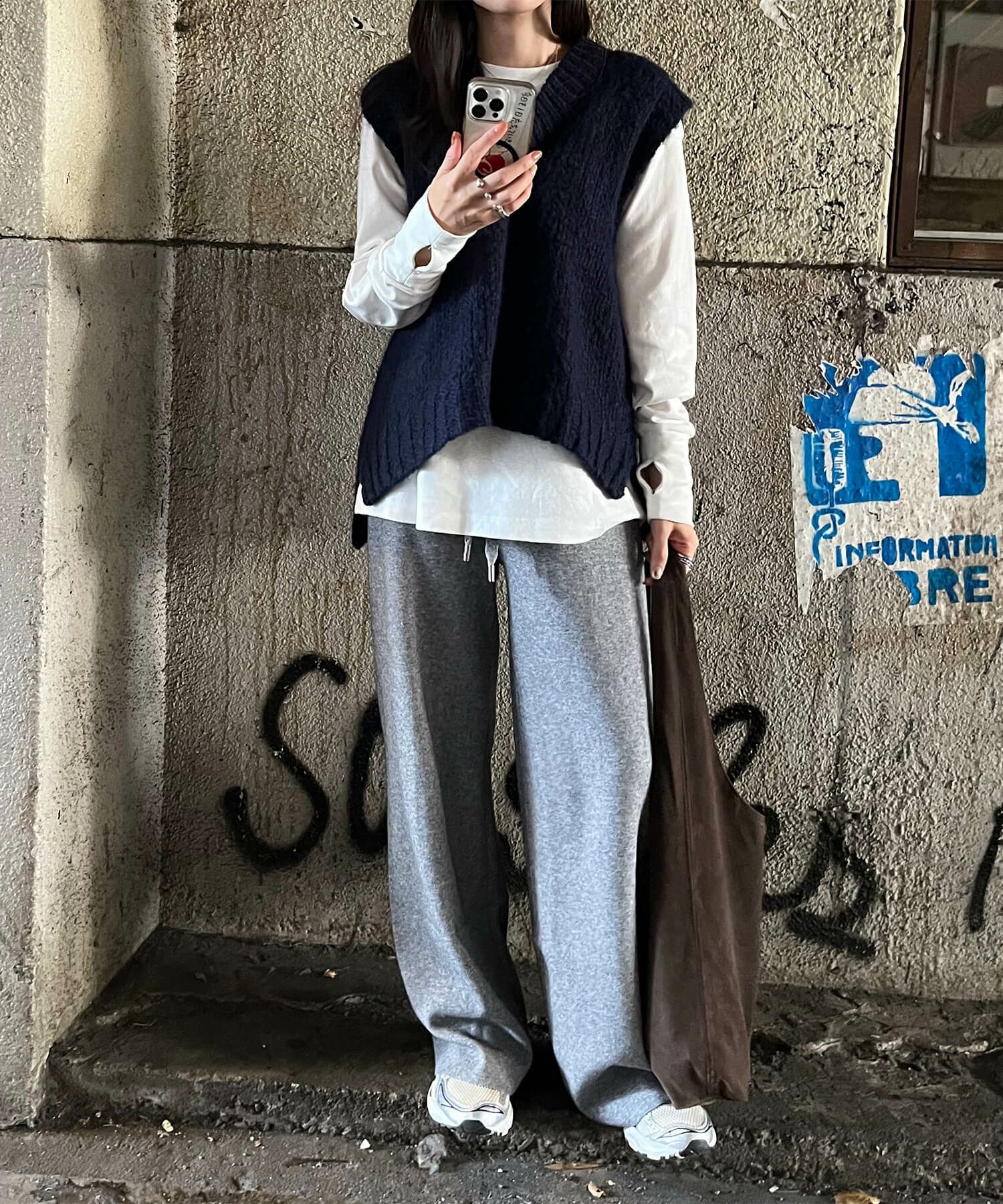 リラックスニットワイドパンツ | Relax knit wide pants (eri. select)