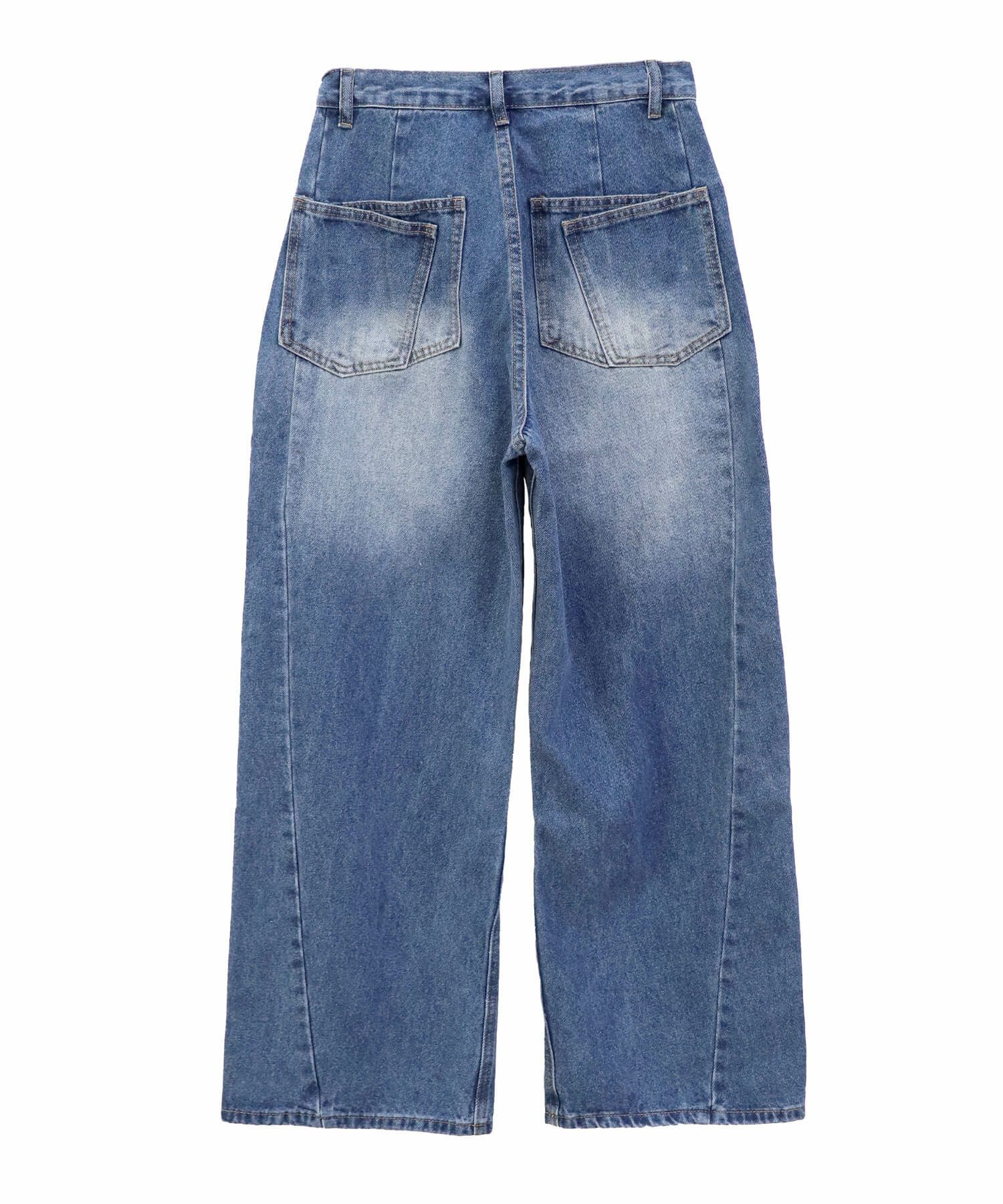 バックダブルポケットワイドデニム | Back double pocket wide denim