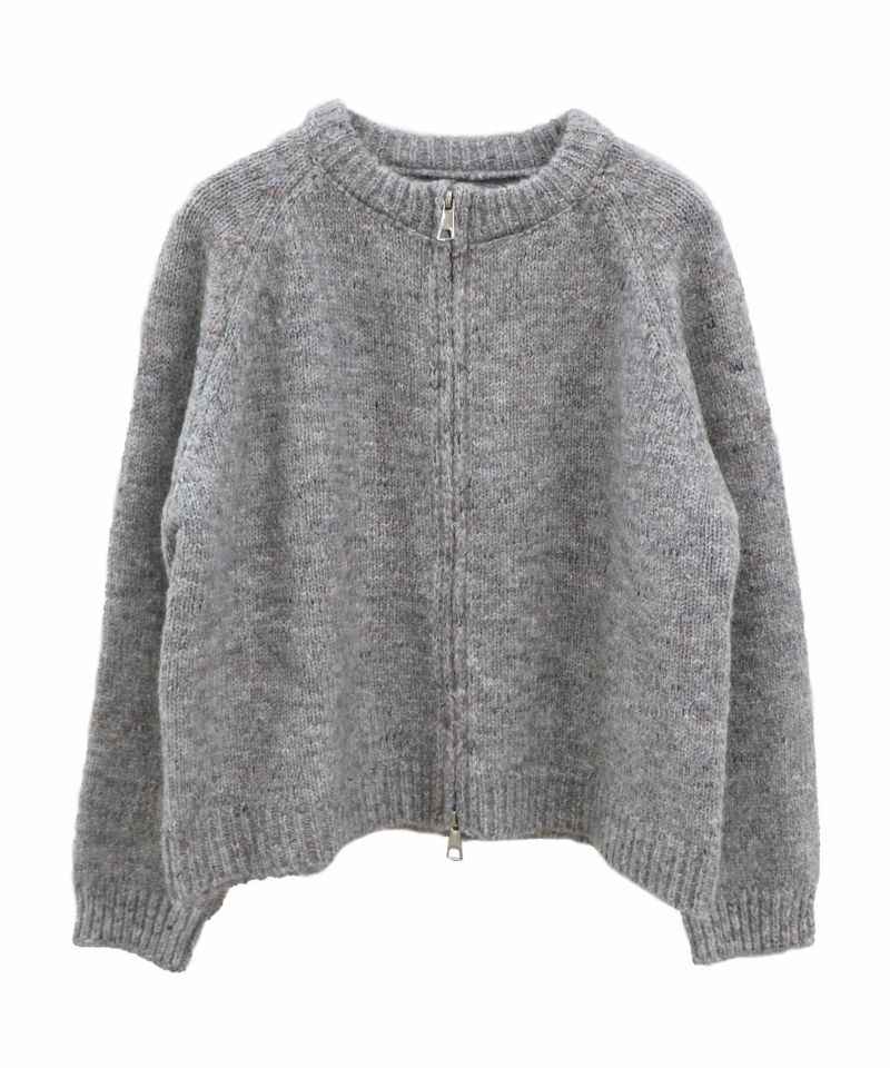 もぐ　Cニット 2点 クルーネックダブルジップニット | Crew neck double zip knit (chiica