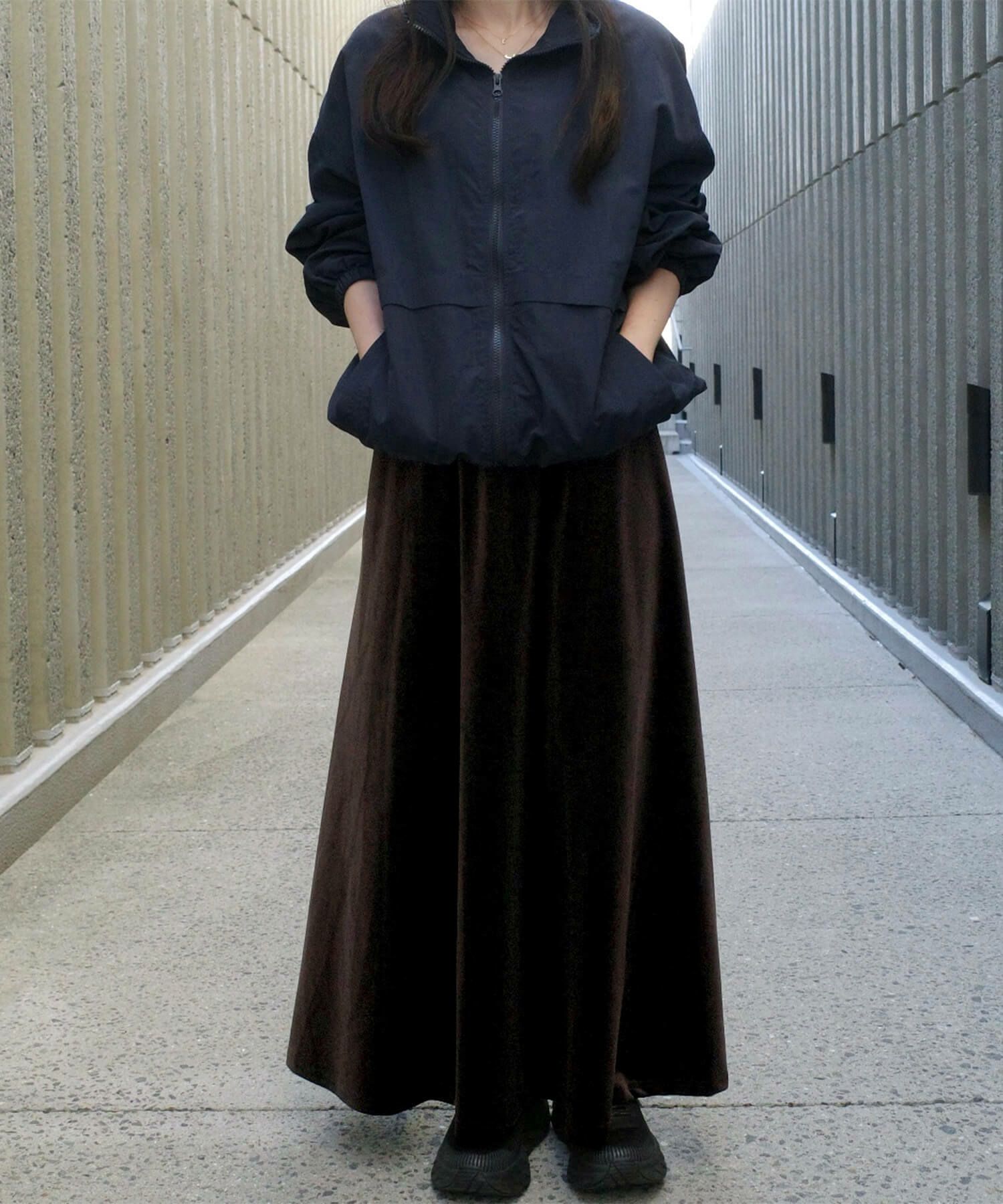 ベロアAラインロングスカート | Velour A line long skirt (eri. select)