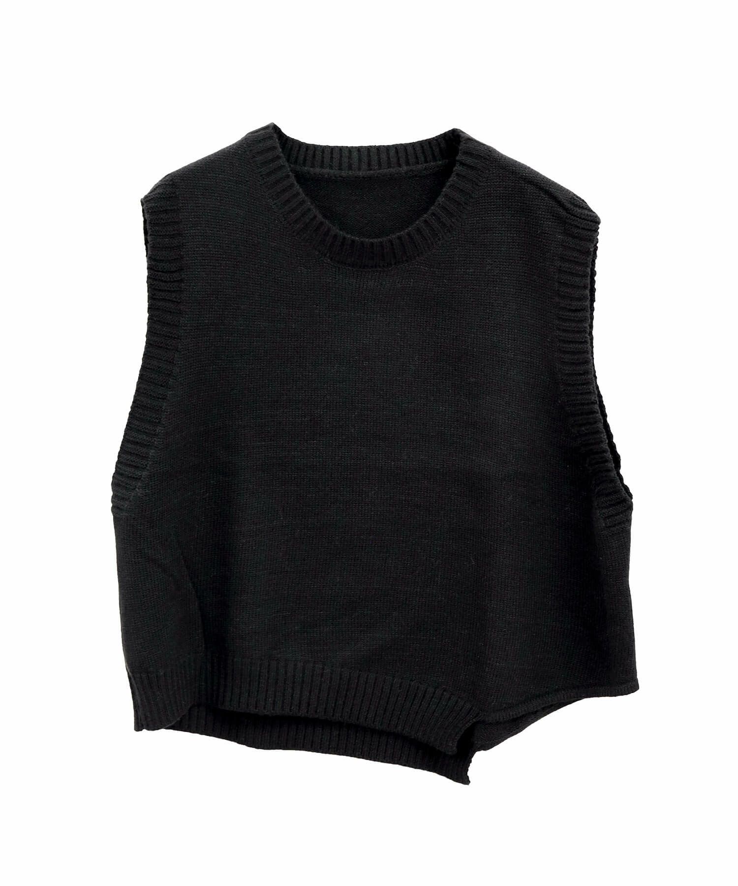 アシンメトリーデザインニットベスト | Asymmetry design knit vest