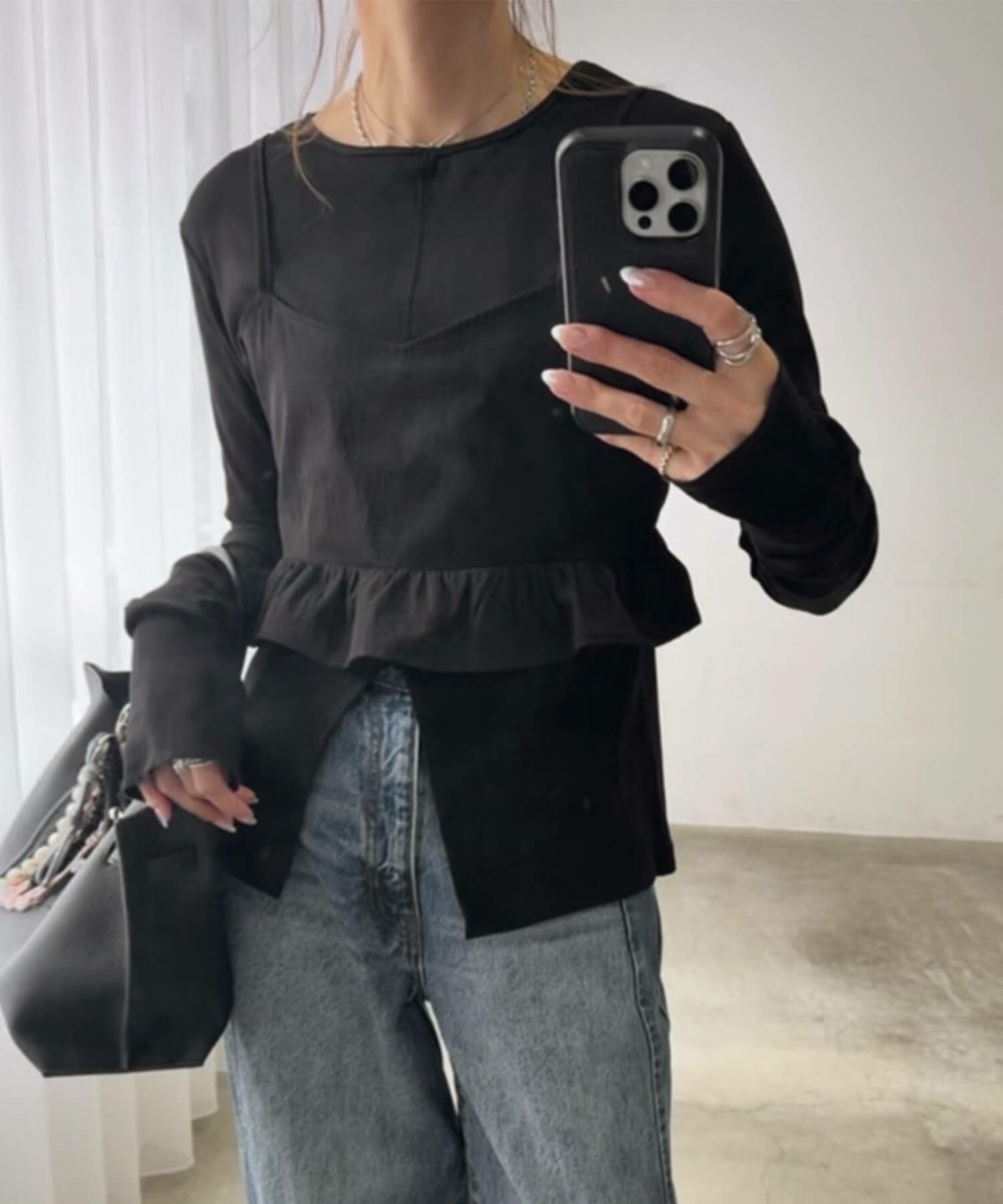 ビスチェ&スリットロンTセット | Buistier & slit long tee set