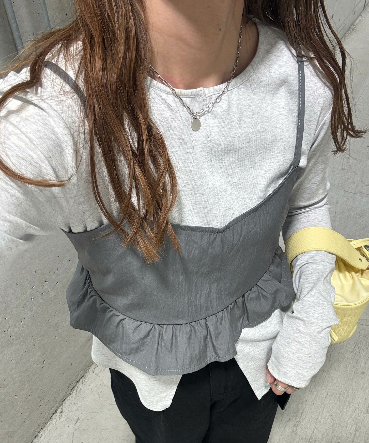 ビスチェ&スリットロンTセット | Buistier & slit long tee set